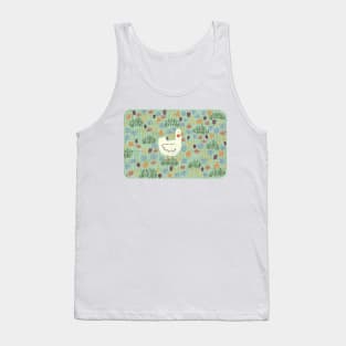 Duck in Field of Flowers Tank Top